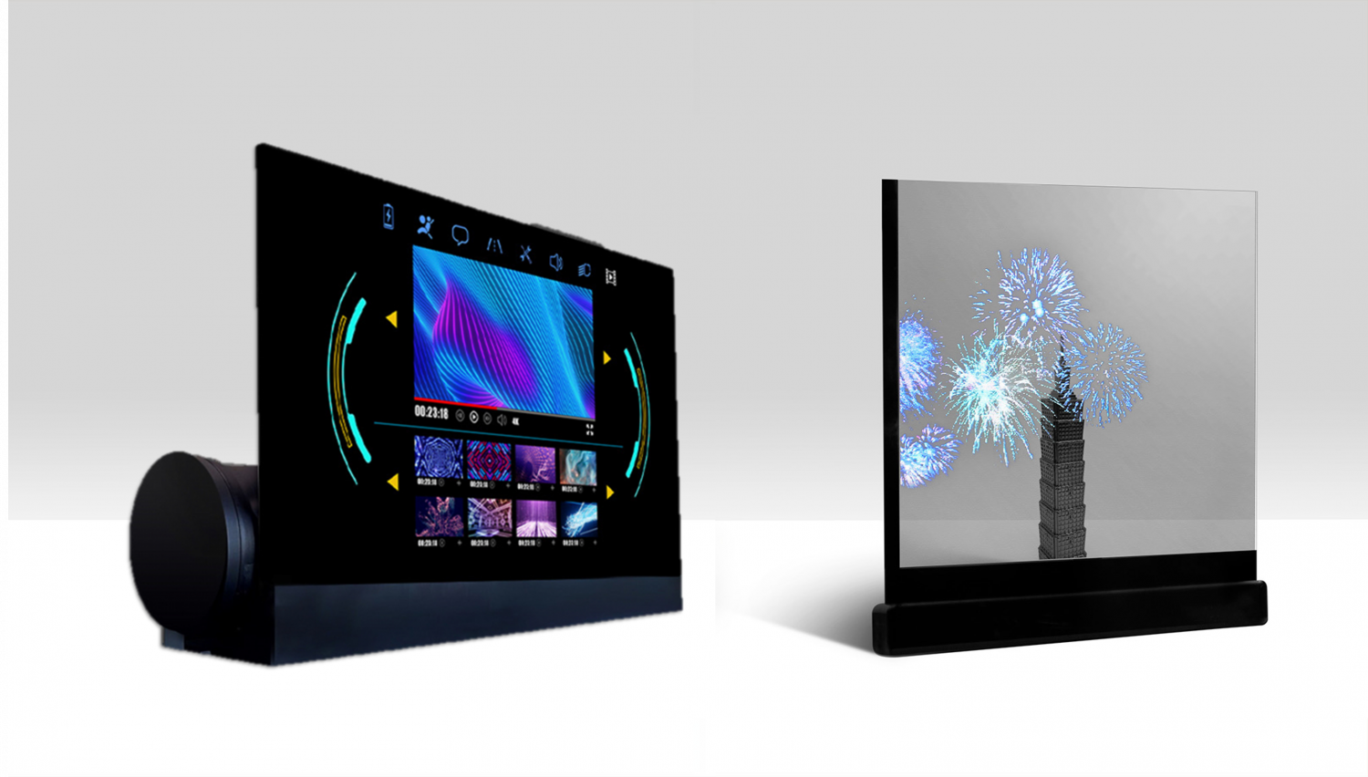 可捲式、折疊性、高透明